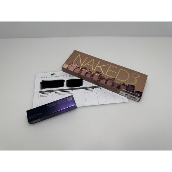 Urban Decay Naked 3 Eyeshadow Palette Full Size & Eyeshadow Primer NEW Bundle - Picture 2 of 6